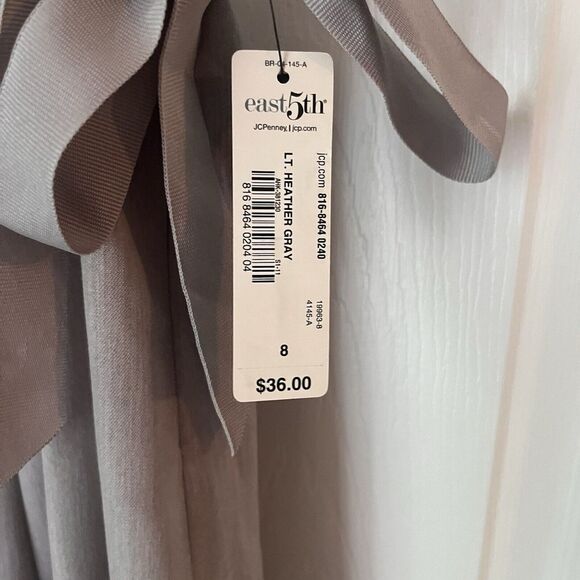 EAST 5TH Size 8 Linen Blend Flare Heather Gray Skirt Ties At Waste Nwt $36‎ - Picture 3 of 9